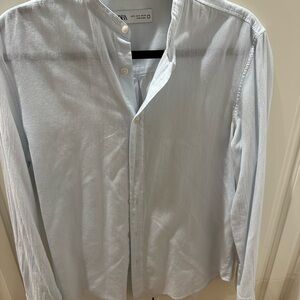 Zara Men's Sky Blue Button Down Shirt